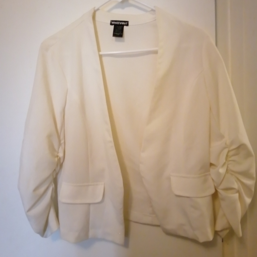 White Blazing Blazer! Great Condition!